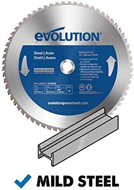 Az evolúció Power Tools RAGE4 7-1/4-Es TCT Többcélú Vágás Chop Látta & Evolúció Power Tools 14BLADEST Acél Vágó Fűrész, 14-Es