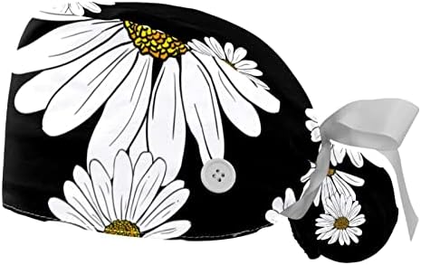 2 Db Absztrakt Virágos Rózsa Kéz-Rajz Dolgozó Kap Gombokkal, Szalag, Nyakkendő, Női