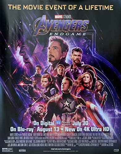 MARVEL AVENGERS: VÉGJÁTÉK - 22x28 Eredeti Film Promo POSZTER 2019 vasember, Hulk, Thor, Amerika Kapitány