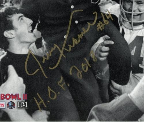 Jerry Kramer Aláírt Green Bay Packers keret nélküli 8×10 NFL-Fotó – Lombardi & Játékosok HOF 2018 Felirat, - Dedikált NFL-Fotók