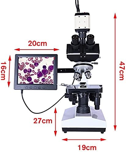 ZYZMH Szakmai Labor biológiai HD trinocular mikroszkóp zoom 2500X + USB elektronikus digitális CCD Kamera + 8 hüvelykes LCD