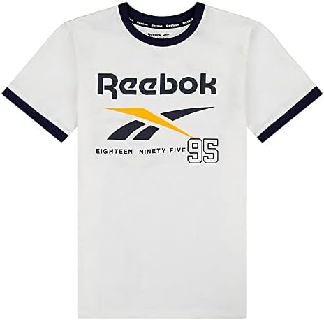 Reebok Fiú Klasszikus Rövid Ujjú Logó Sleeve T-Shirt, Fehér, XL(18/20)