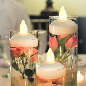 KÉP Úszó Gyertyák, Flameless Úszó LED Tea Fények 12 Csomag Vízálló Tealight Gyertyák, Esküvői Parti Gyógyfürdő Otthon Beltéri