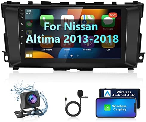 a Nissan Altima 2013-2018 Podofo Android Autó Sztereó Támogatja a Vezeték nélküli Carplay/Android Auto, 9 hüvelykes Érintőképernyő,