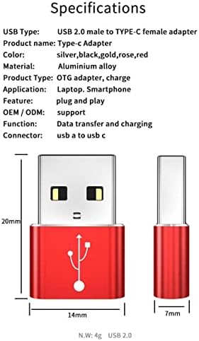 BoxWave Adapter Kompatibilis a JBL 3 (Adapter által BoxWave) - USB-C PortChanger (5 Csomag), USB C-Típusú OTG USB-át a Töltés