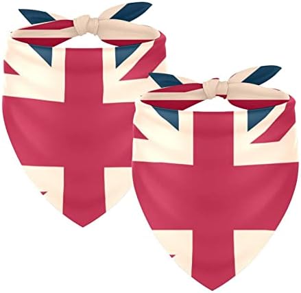 Szeretem A BRIT Veterán Brit Zászló Mintás Kutya Kendő,2 Csomag Puha Mosható Pet Sál Háromszög a Nagy Kutyák, Kiskutyák,