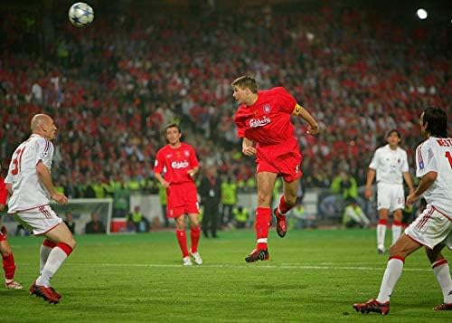 Aláírt Fekete Foci Steven Gerrard, a Bajnokok Ligája-Győztes Liverpool FC Dedikált Fotó Fényképezett Kép Keret, A4 12x8 Foci