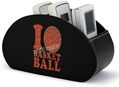 Szeretem a Kosárlabdát Modern Távirányító tartó, 5 Rekeszes PU Bőr Muti-Funkcionális Iroda Szervezet Táblázat Tárolási Szervező