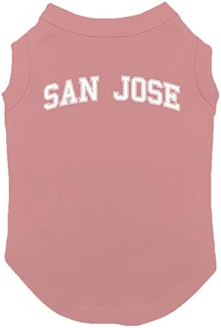 San Jose - Sport Állam, Város, Iskola Kutya Póló (Rózsaszín, X-Large)