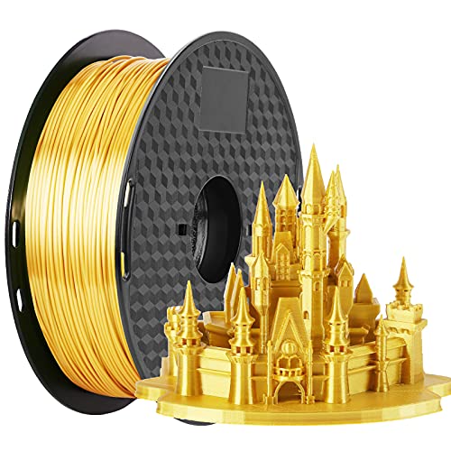 Selyem Arany PLA Végtelen 1.75 mm, MCHYI Selyem Fényes 3D-s Nyomtató Szálban, 1kg 1 Orsó