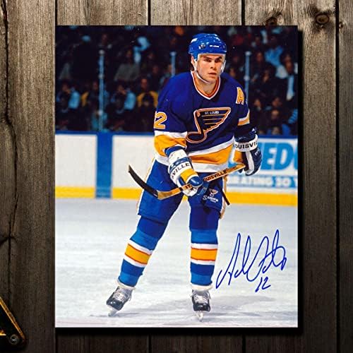 Adam Oates St. Louis Blues Dedikált 8x10 - Dedikált NHL-Fotók