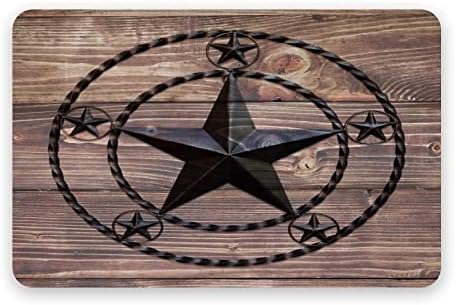Sár Mat Klasszikus Rusztikus Elegáns Stílus Nyugat-Texas Star Fa Mintás Beltéri Lábtörlő Bejárati Ajtó, Szőnyeg, Konyha,