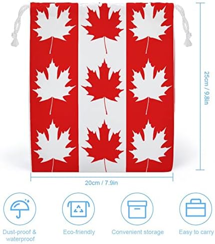 Kanadai Maple Leaf Vászon Tároló Táska Újrahasználható Zsinóros String Táska Tok Táska, Bevásárló Táska, Otthon, Utazás