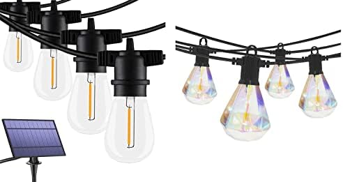 FMART Szabadtéri String Lámpák LED Vízálló Törhetetlen, nagy teherbírású Kereskedelmi Minőségű Lámpák, Terasz Kerti Partik