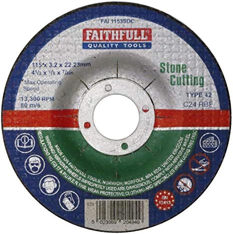 Faithfull Vágja Le a Disc - Kő Depr Központ 115x3.2x22mm