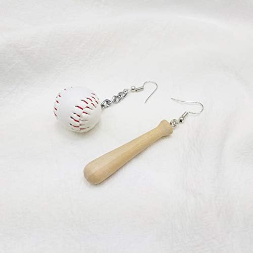 Baseball Karika Fülbevaló, kulcstartó 3D Műbőr Baseball Baseball Ütővel Fülbevaló Baseball Csapat kulcstartó Ajándék Bff