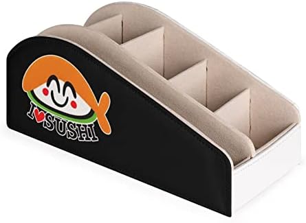 Love Sushi Távirányító tartó PU Bőr Szervező Doboz 6 Rekeszes Tároló Doboz Nappali Hálószoba