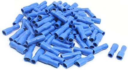 X-mosás ragályos 100 FDFD2-187 Kék Műanyag Bevonatú Ujja Teljesen Szigetelt Vezeték Terminál 16-14AWG 15A(100 FDFD2-187 Terminál