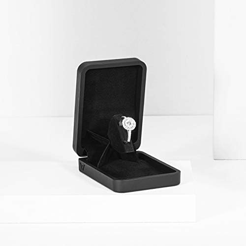 Woodsbury Forgó Bőr Gyűrűs Dobozt a Javaslat, Gyűrű Doboz Esküvő -Vékony, Elegáns Esküvői Gyűrű Box-Gyűrűt Doboz Puha Belső