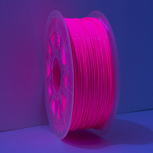 Gizmo, Marhák 1.75 mm PLA Végtelen 1kg / 2.2 lb a 3D-s Nyomtatók Fekete Fény Reaktív, Fénycső Piros (UV Fény)