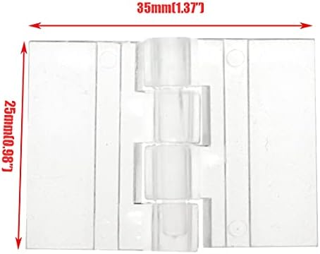 Quluxe 10 Db Műanyag áttetsző Akril Zsanérok, Tranparent Mini Hardver Rovat Kézműves (25×35 mm/1x1.37inch)