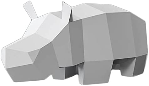 WLL-DP Kis Víziló, Kézzel készített Origami Puzzle DIY Papír Szobor Geometriai Papír Kézműves Művészeti Otthoni Dekoráció