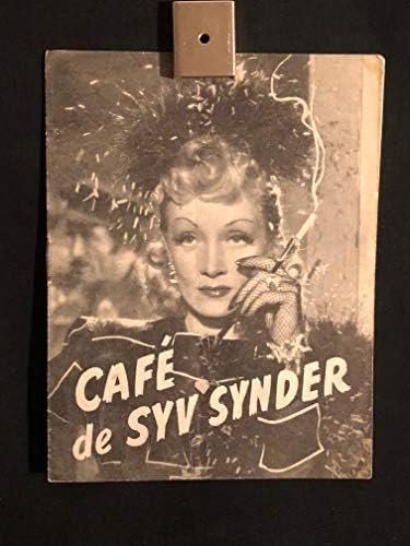 Hét Bűnösök 1940 Eredeti Vintage Dán Film Poszter Program Herald, Marlene Dietrich, John Wayne