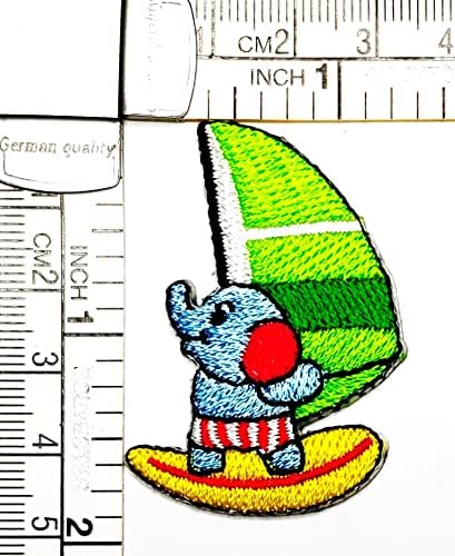 Kleenplus Mini Rajzfilm Aranyos Kis Elefánt Csónakázás Javítás Hímzett Jelvény Vasalót Varrni A szimbólum Kabát Farmer Nadrág