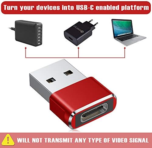 Basesailor USB-USB C Adapter 3 Csomag,C Típusú Női USB Férfi Kábel Átalakító MacBook Pro,iMac,PC,Laptop,Számítógép,Samsung