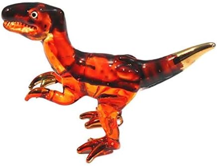Kézzel Készített Mini T - (T-Rex) Art Üveg, Fújt A Jurassic Dínó Figura