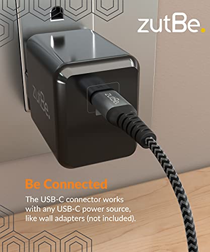 zutBe Pajzs USB-C-Lightning Kábel Fonott Kevlár, iPhone (MPI Hitelesített) Támogatja a Tápellátás 6 láb (2 Pack 1 Piros,